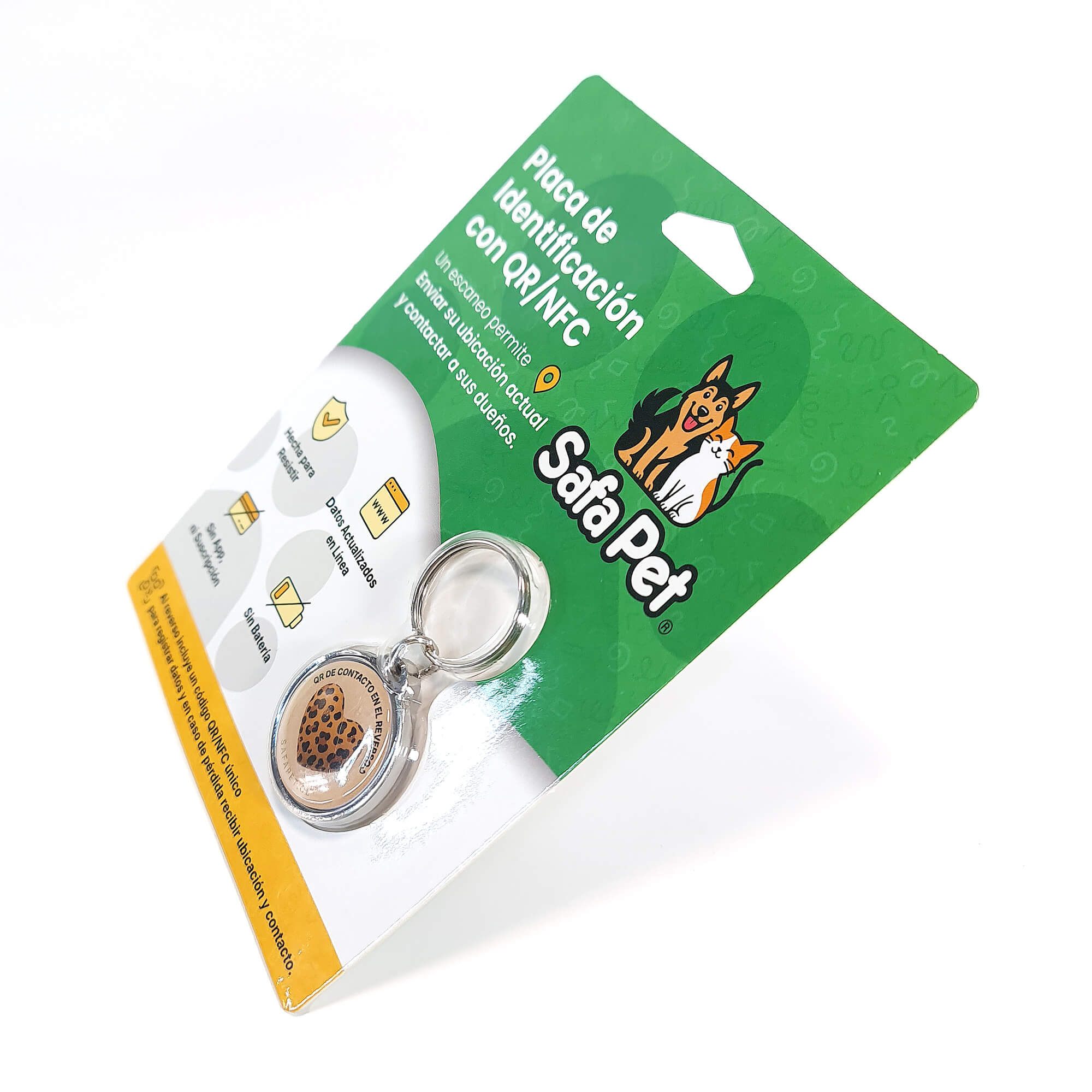 empaque placa qr nfc metalica perros gatos safapet chile