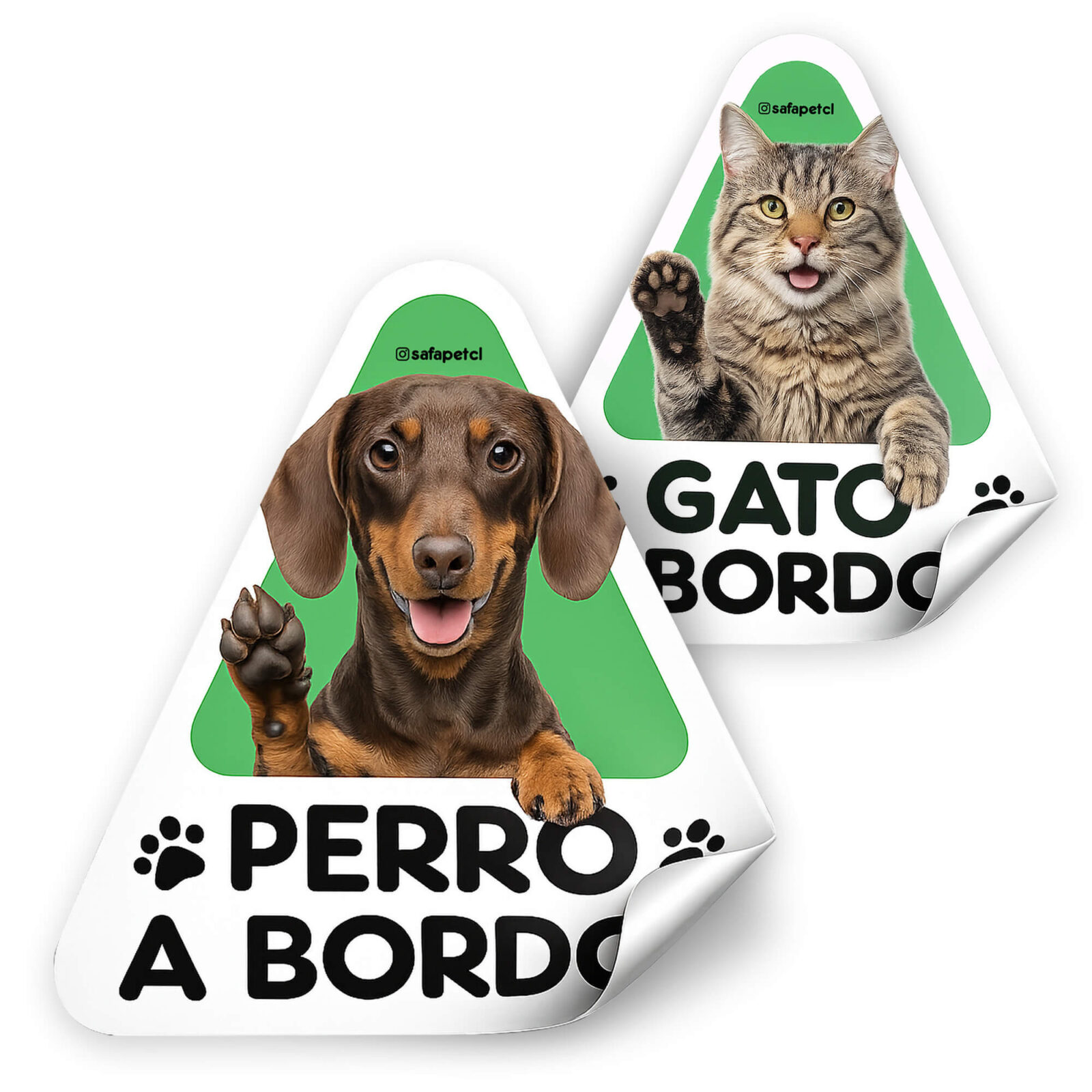 img stickers perro gato a bordo