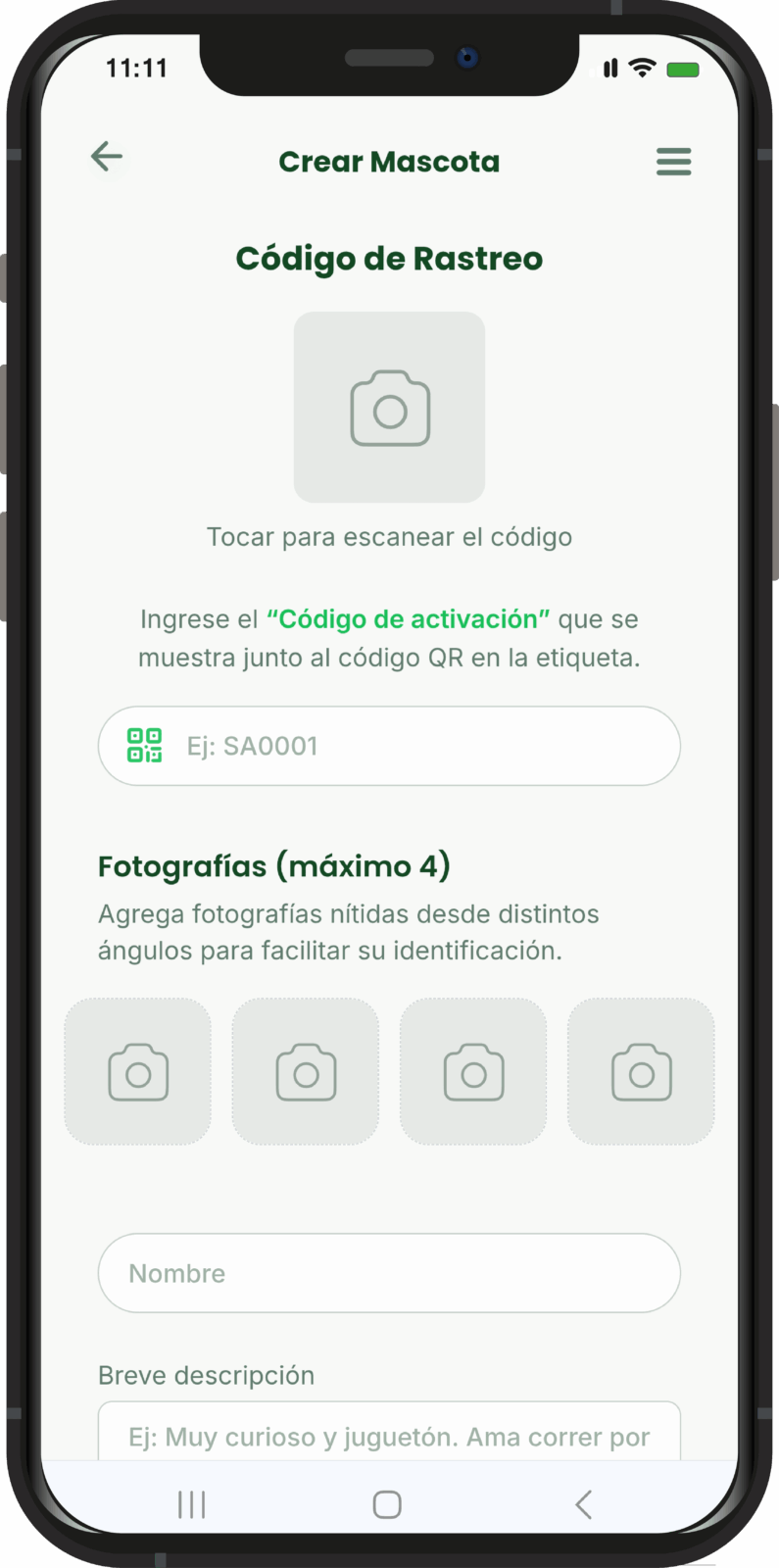 img web app registra mascota