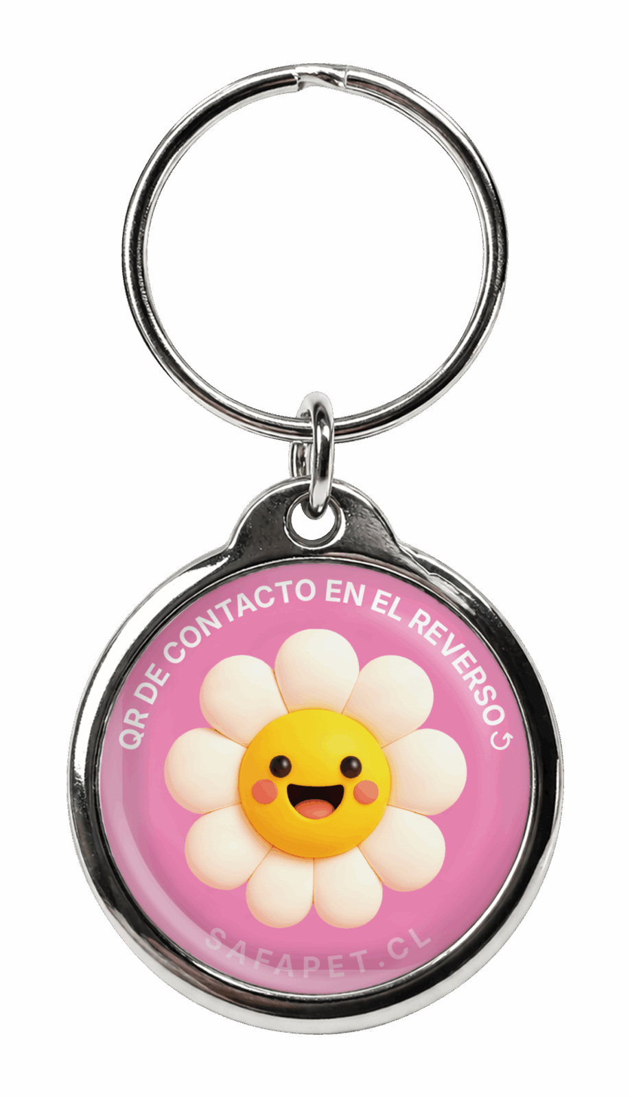modelo placa qr mascota florcita feliz safapet