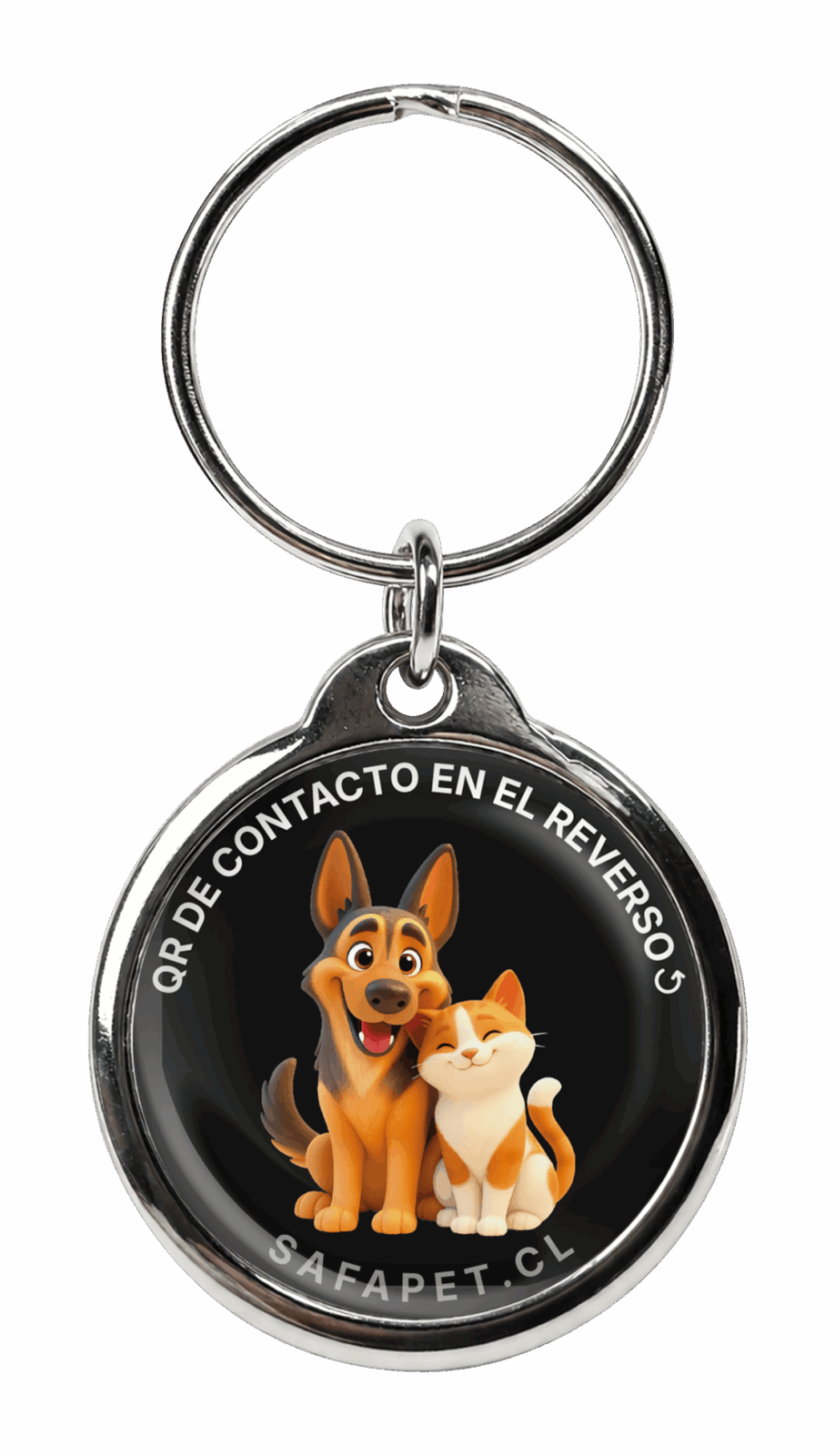 modelo placa qr mascotas mejores amigos negro safapet