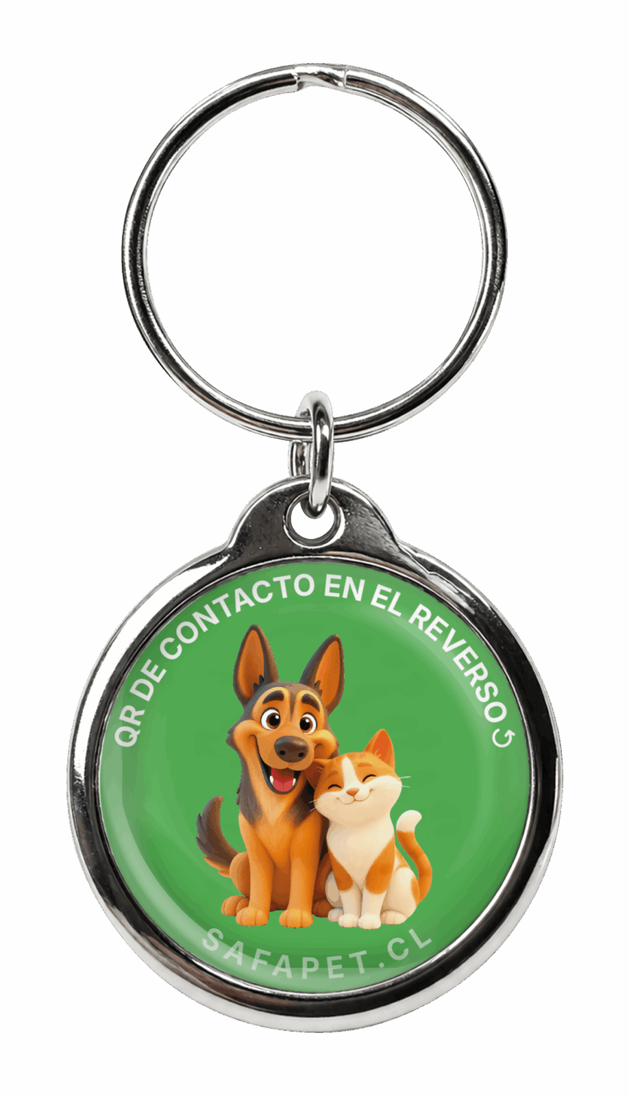 modelo placa qr mascotas mejores amigos verde safapet
