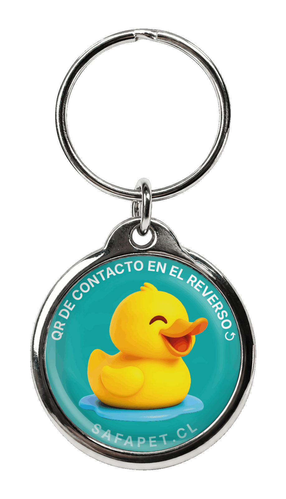 modelo placa qr perro patito feliz safapet