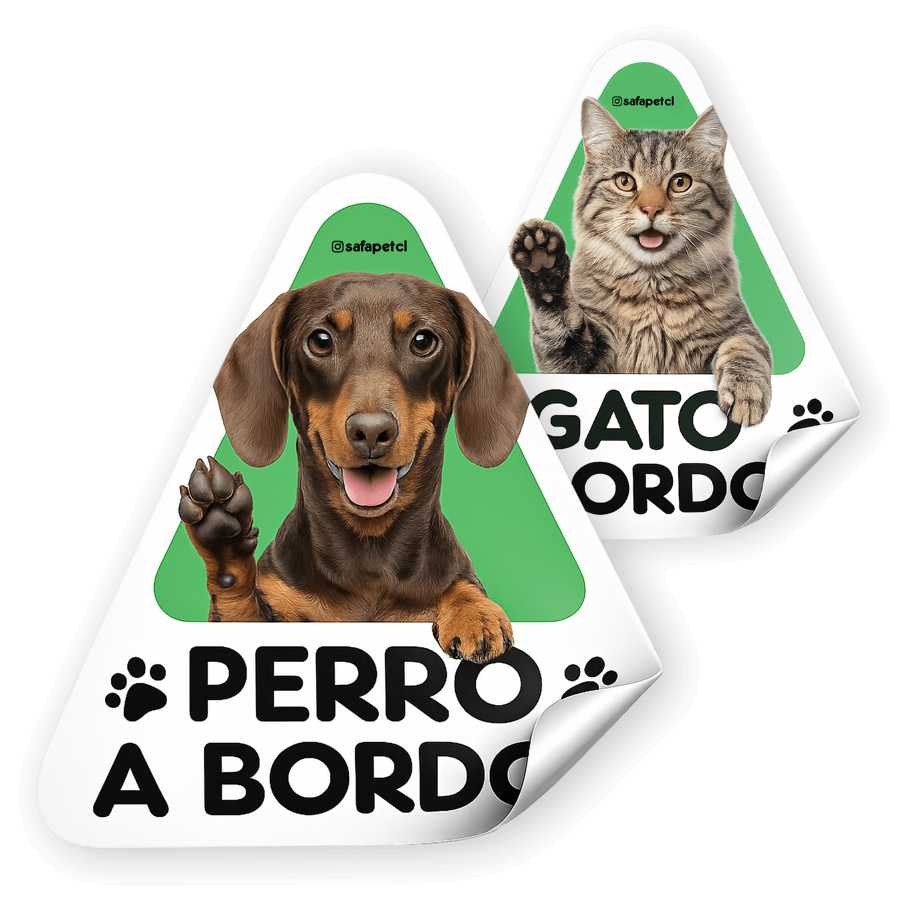 perro o gato a bordo sticker auto chile safapet